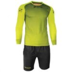 Equipación de portero Givova Manchester en amarillo flúor y negro