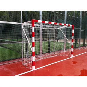 jgo porterías f.sala/balonmano metálicas fijas 80x80mm