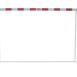 jgo porterías f.sala/balonmano metálicas trasladables 80x80mm con base de tubo redondo