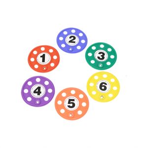 juego 6 discos con agujeros
