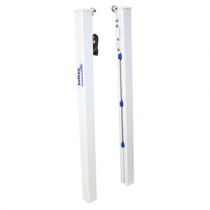 juego postes padel aluminio fijos seccion cuadrada 80 x 80 mm –