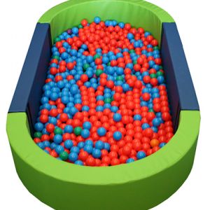 piscina ovalada llenado pelotas, 300 x 150 x 40 cm alto x 15 cm ancho