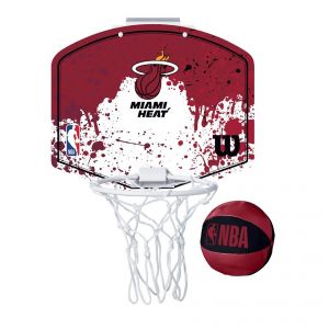 set minicanasta wilson nba team mini hoop heat