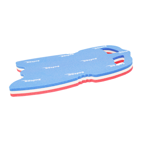 tabla de natacion grande con ventanas tiburon rojo blanco azul