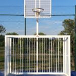 Juego Porterias Futbol Sala/Balonmano - Canasta Basket Antivandalica. Combinado Multideporte