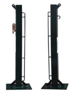 Juego Postes De Tenis Fijos Cuadrado 80 X 80 Mm Con Base Para Atornillar