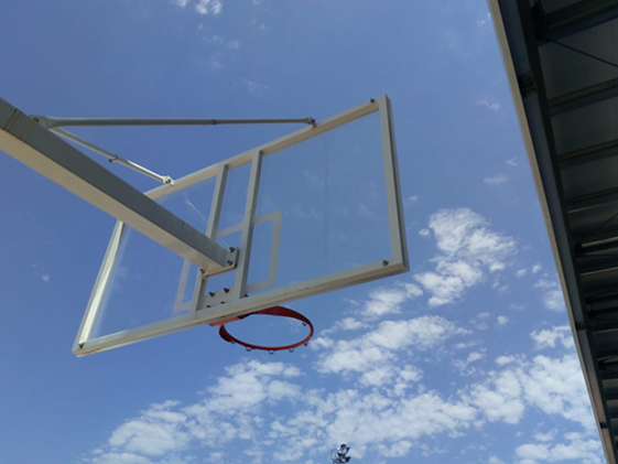 juego canastas baloncesto deluxe (2 unidades), monotubo, fijas, con base de anclaje (sin tableros, aros, redes)