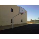 Juego Canastas (2 Unidades) Baloncesto, Monotubo 140X140 Mm, Fijas Con Base Para Anclaje, Vuelo 2,25 M.