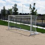 Juego Porterias Aluminio Futbol Playa 120X100 Mm Trasladables