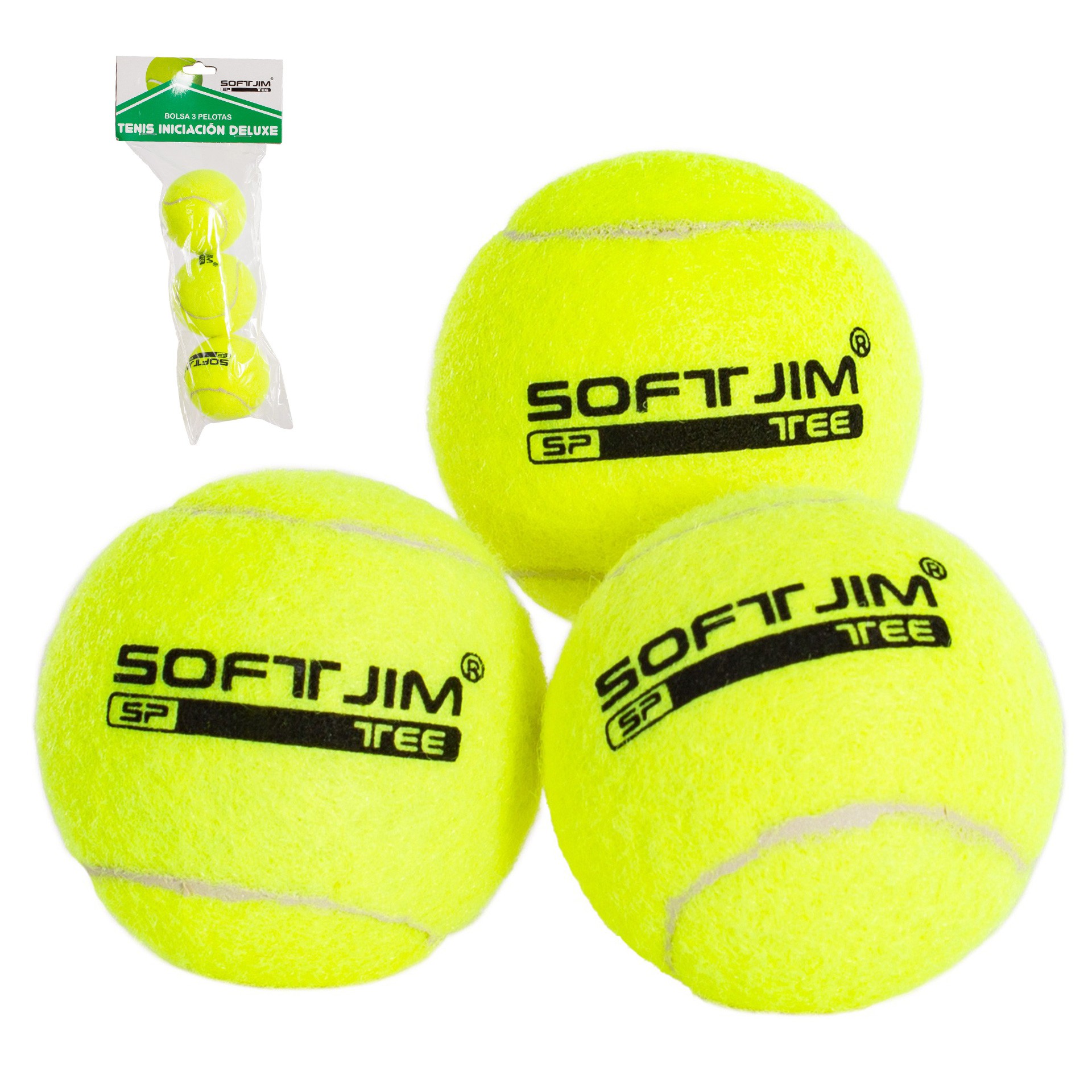 bolsa 3 pelotas de tenis softee iniciacion deluxe 5