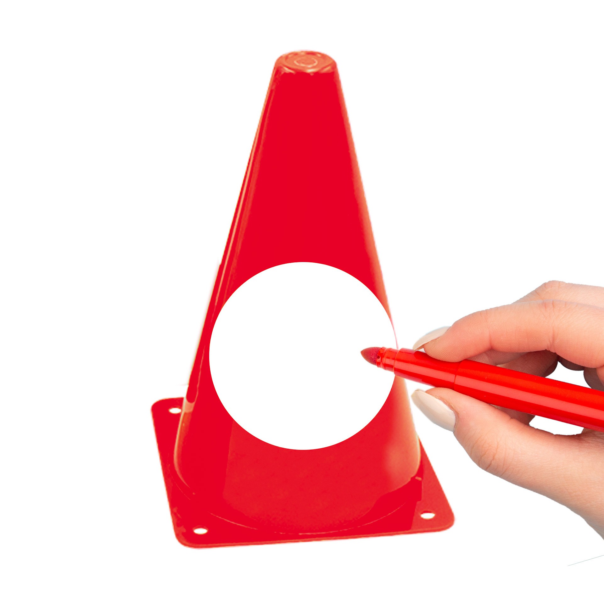 cono circulo rojo cono circulo rojo