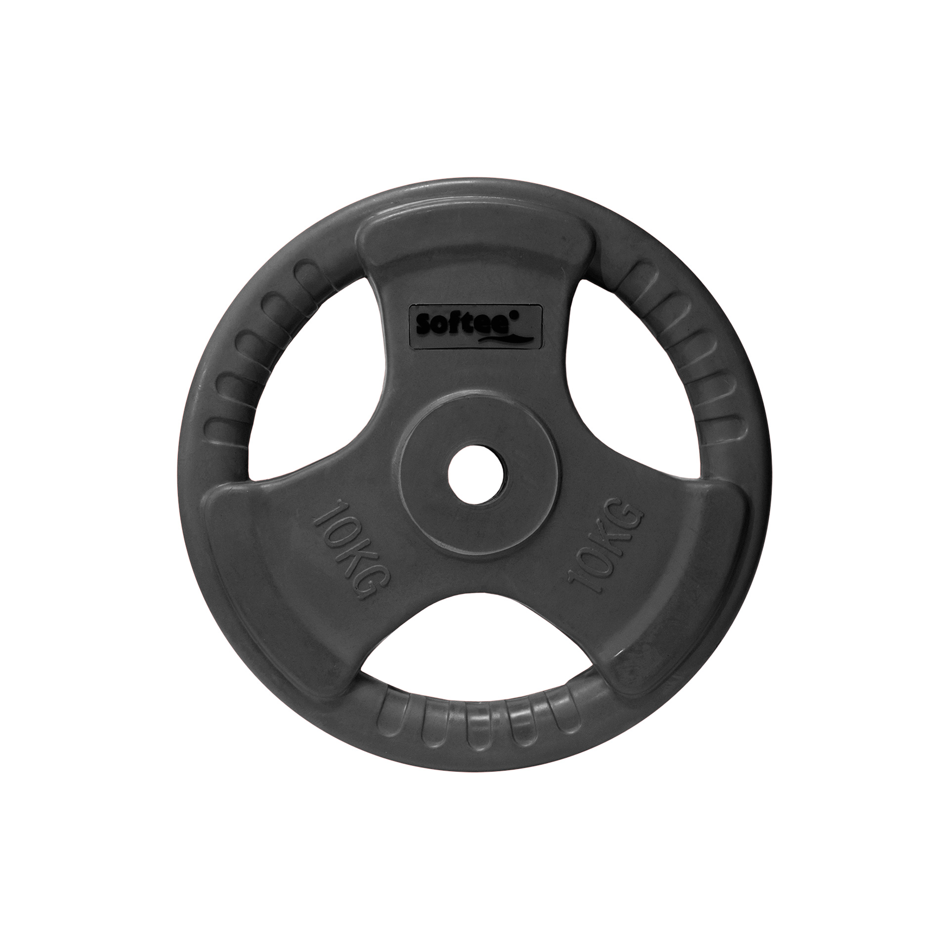 disco caucho con agarre 10 kg negro disco caucho con agarre 10 kg negro