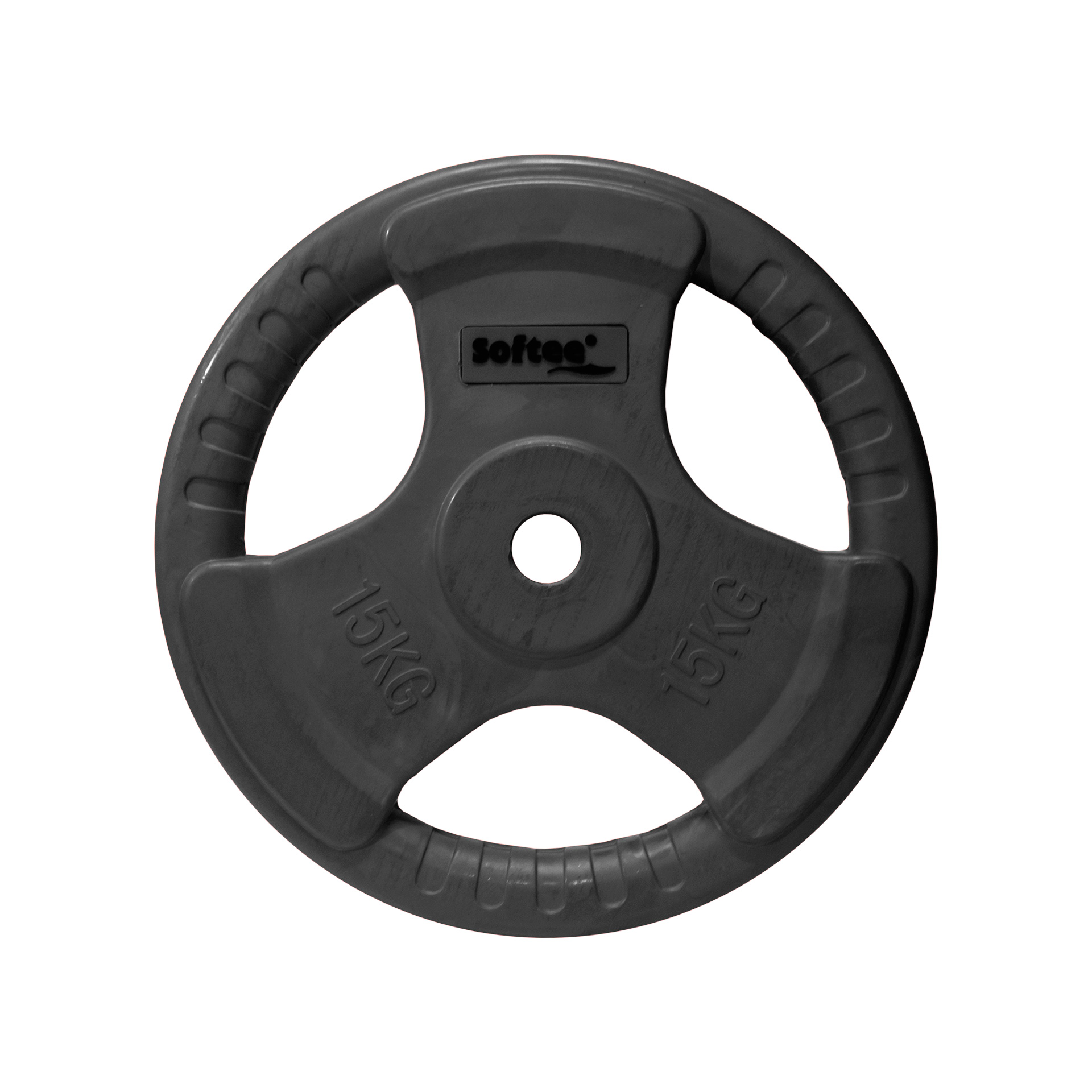 disco caucho con agarre 15 kg negro disco caucho con agarre 15 kg negro