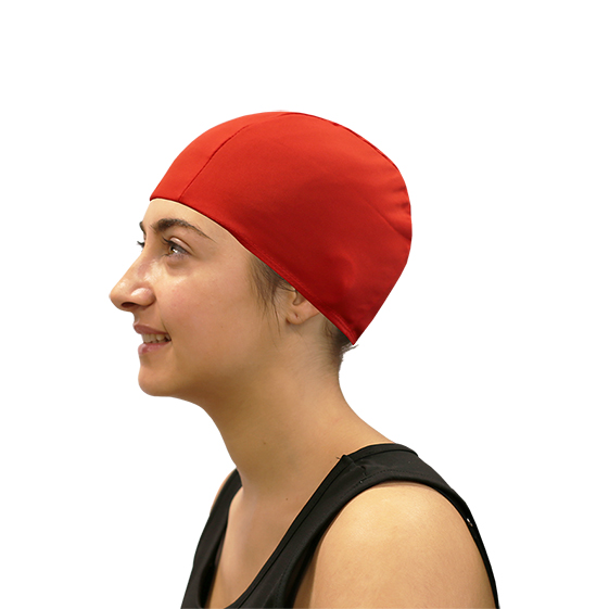 gorro natación poliéster softee senior rojo