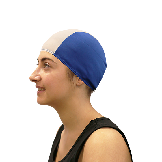 gorro natación poliéster softee senior royal blanco