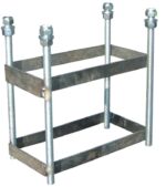 Juego Canastas Minibasket (2 Unidades),  Galvanizadas, Monotubo 114 Mm, Fijas Con Base De Anclaje (Sin Tableros, Aros, Redes). - Imagen 2