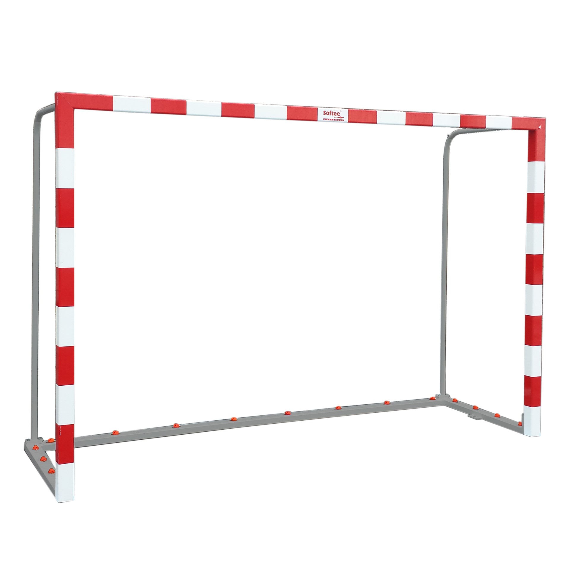 juego porterias f.sala/balonmano aluminio trasladables 80x80mm con base 80x40mm 1