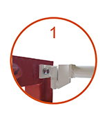 juego porterias futbol sala/balonmano (2 unidades), abatibles, aluminio, 80x80mm.