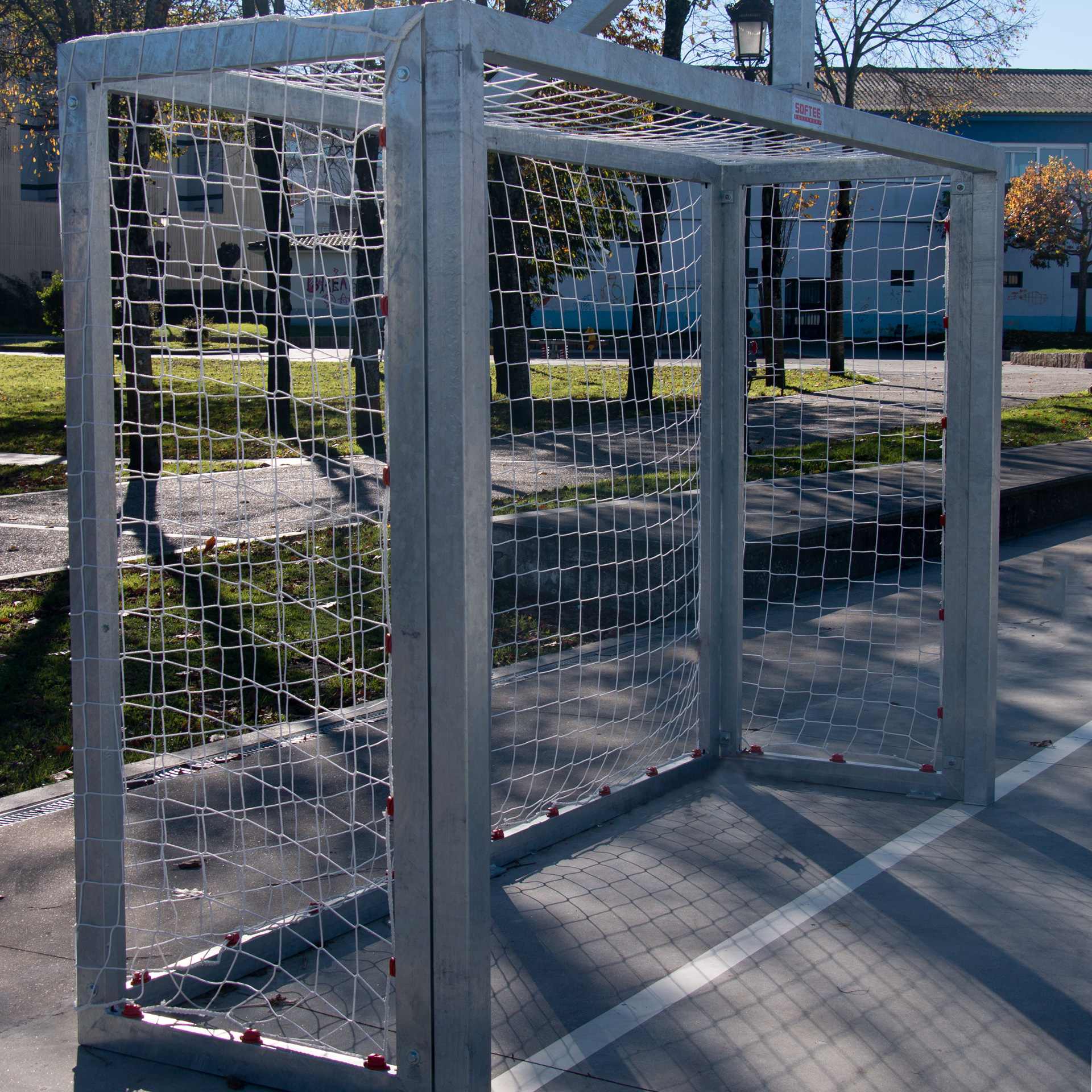 juego porterias galvanizadas futbo sala/balonmano – canasta basket 1