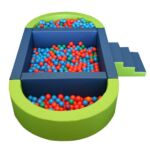 Piscina Ovalada Plus Llenado Pelotas, 300 X 150 X 40 Cm Alto X 15 Cm Ancho (Transformable En Dos) - Imagen 2