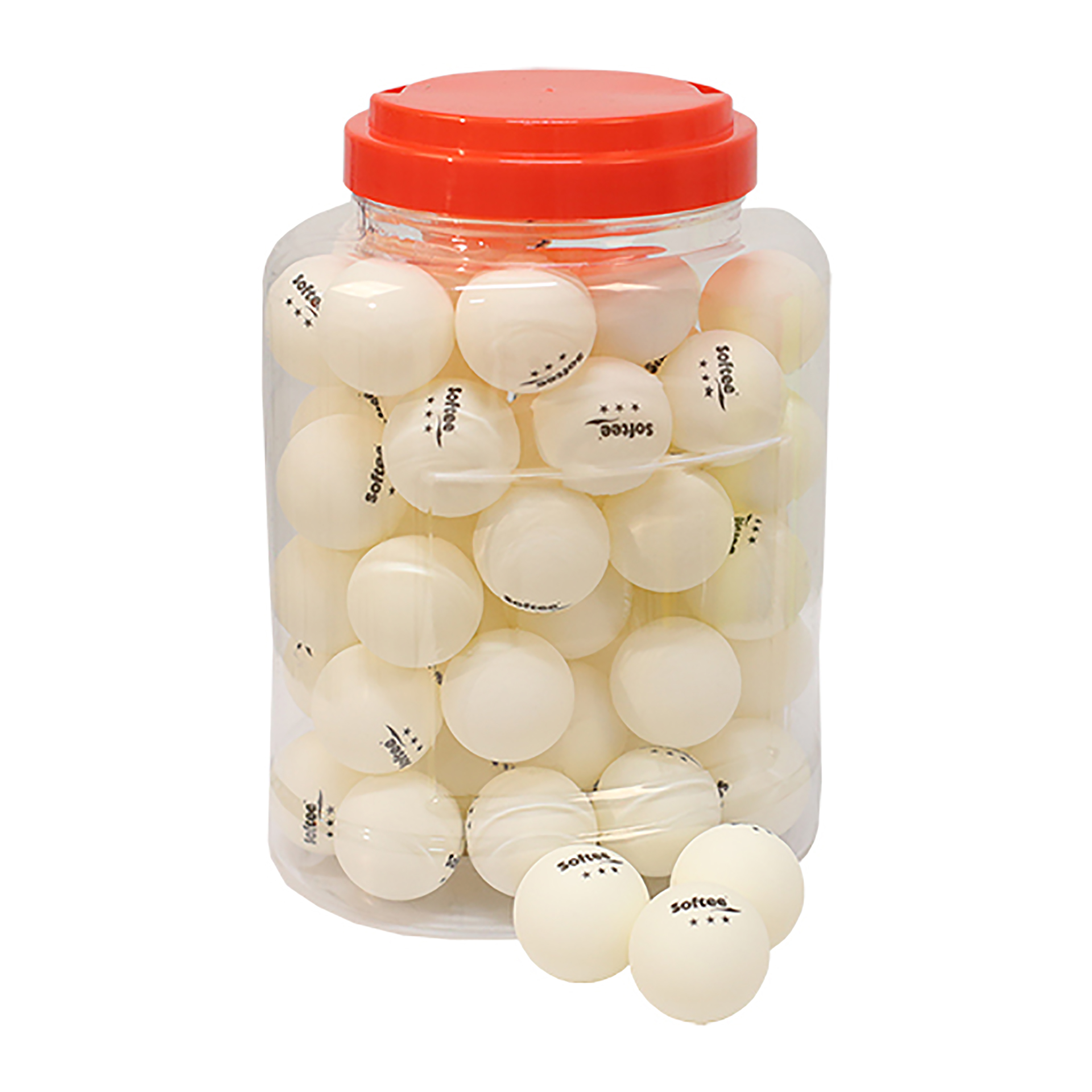 tarro 60 pelotas tenis de mesa softee 40mm blanco