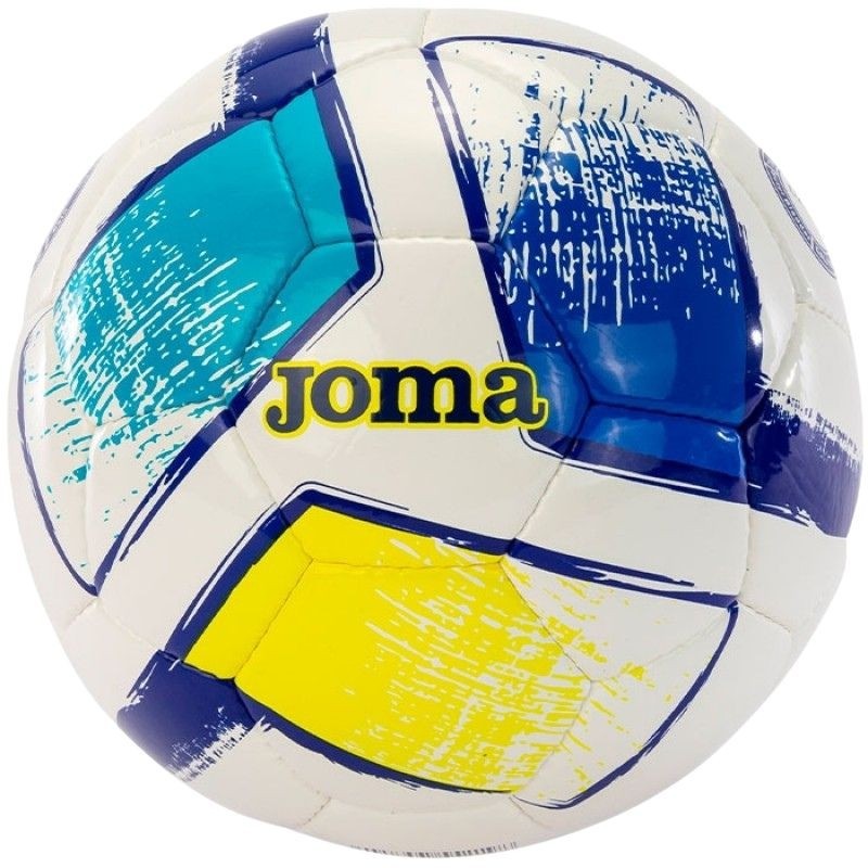 balón fútbol joma dali ii única blanco azul amarillo turquesa