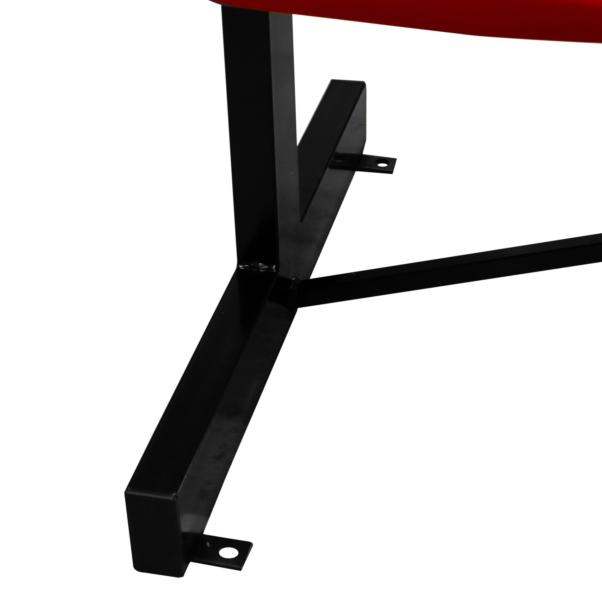 banco metálico new con asiento rojo pvc -5 plazas- 4