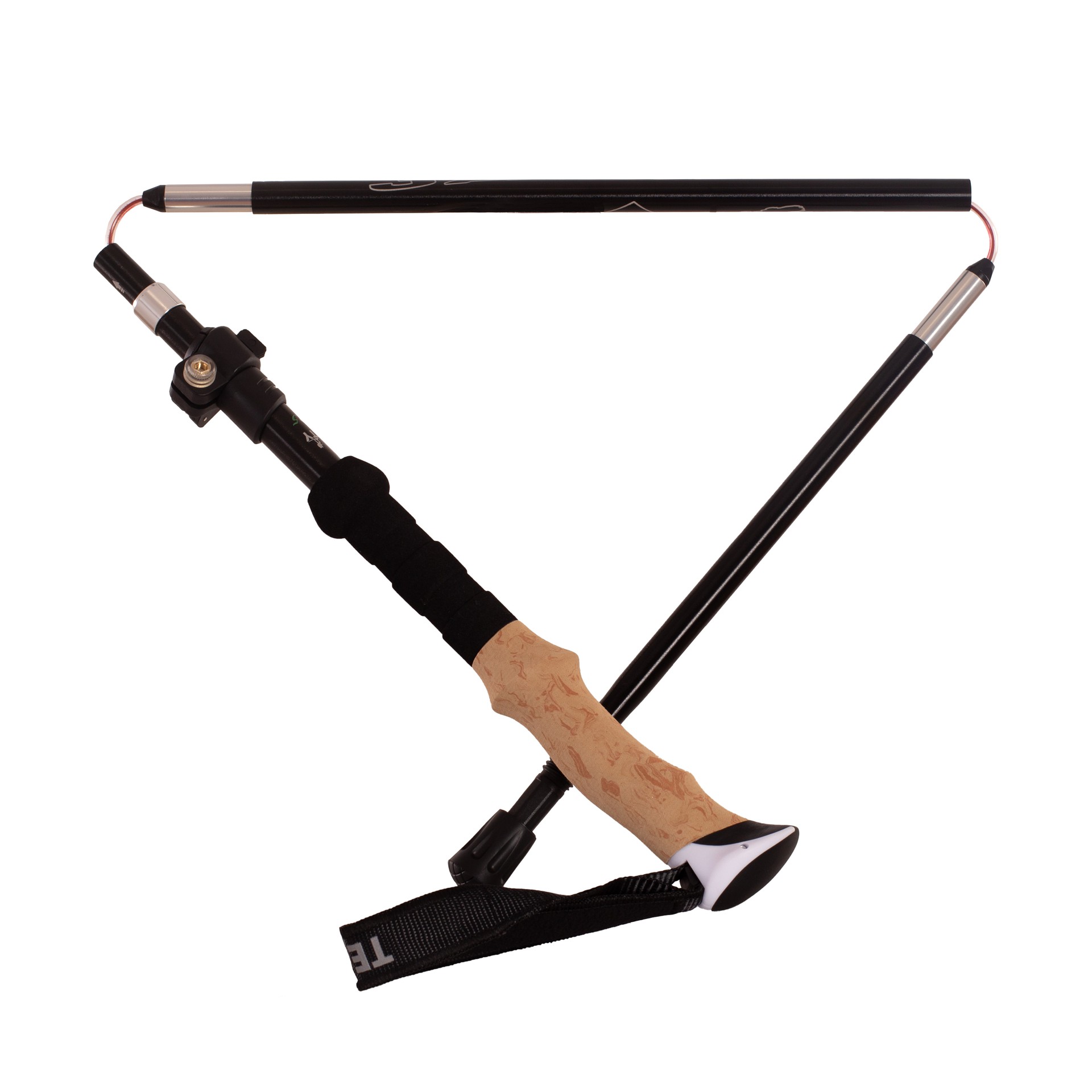 bastón trekking plegable negro bastón trekking plegable negro