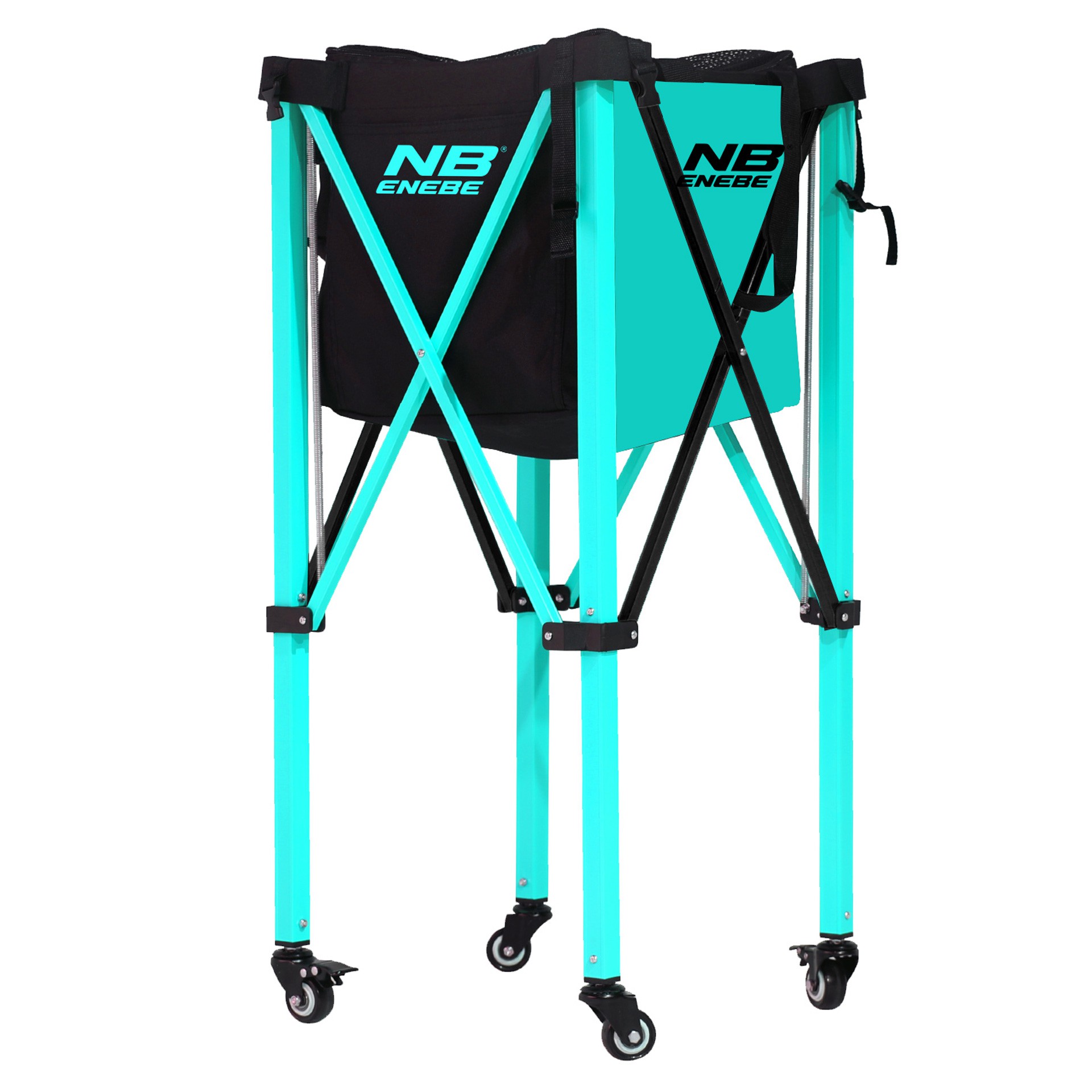 carro portapelotas de tenis/padel/pickleball enebe active única azul negro