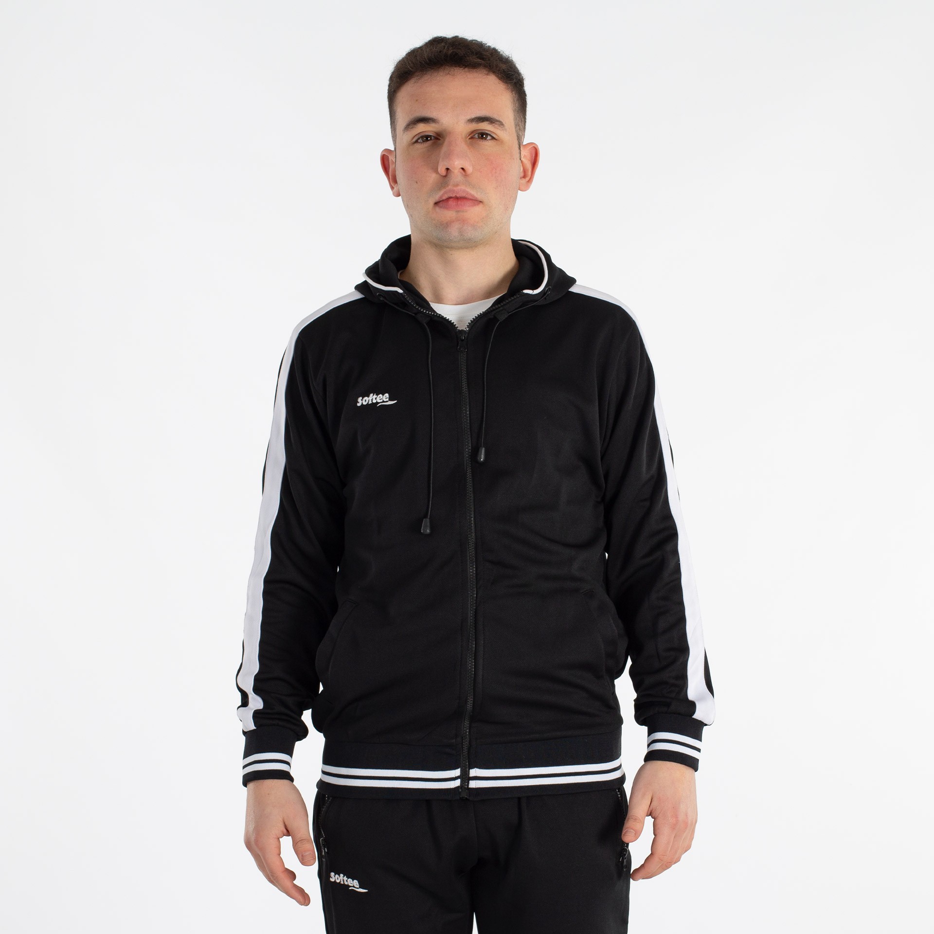 chándal softee fed adulto negro blanco chándal softee fed adulto negro blanco