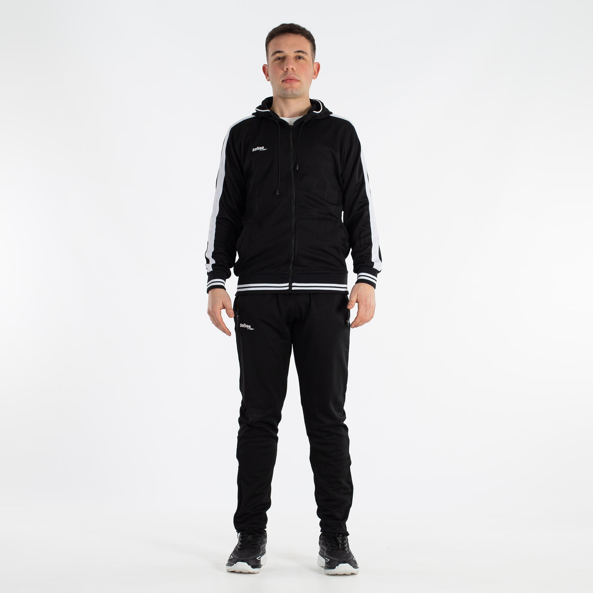 chándal softee fed adulto negro blanco 1 chándal softee fed adulto negro blanco 1