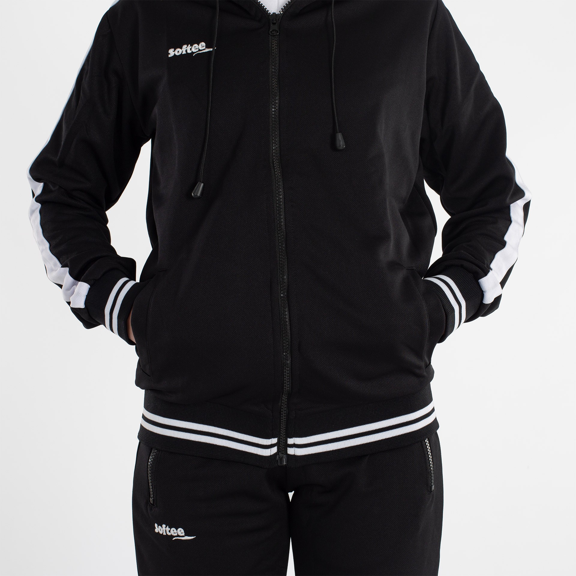 chándal softee fed adulto negro blanco 15 chándal softee fed adulto negro blanco 15