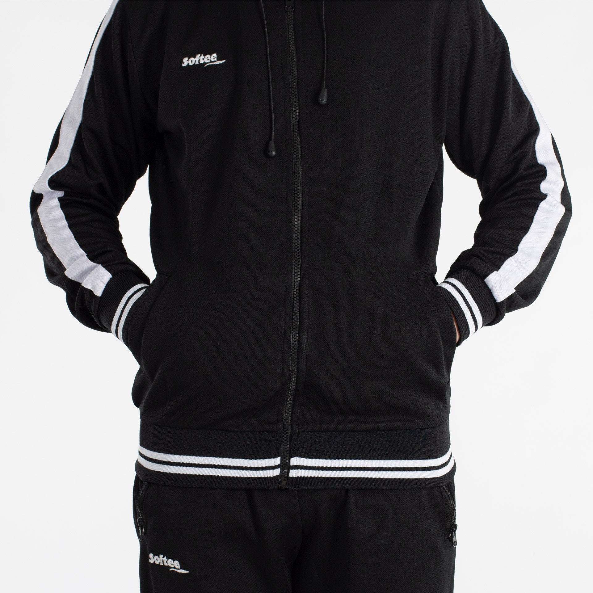 chándal softee fed adulto negro blanco 4 chándal softee fed adulto negro blanco 4