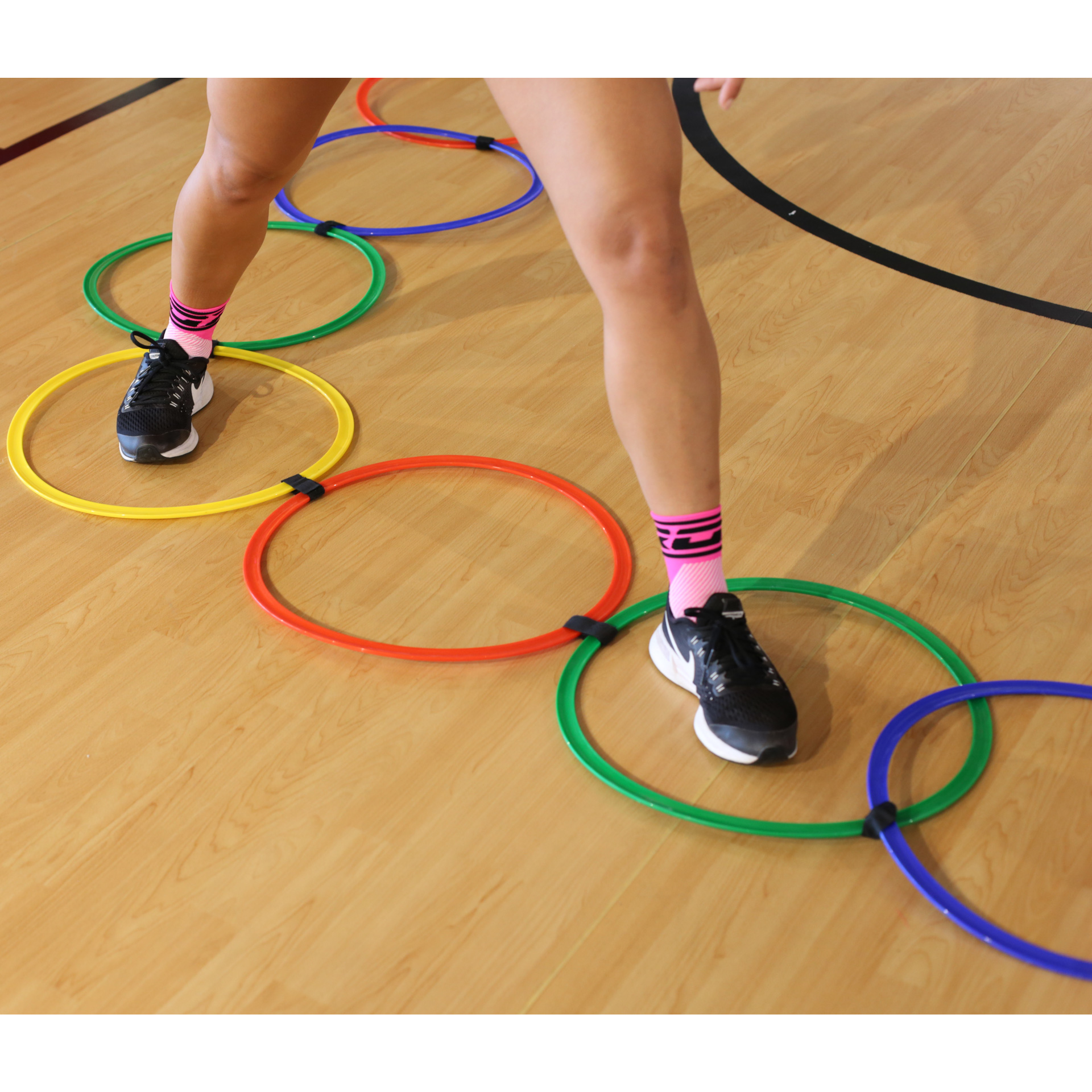 escalera agilidad aros multicolor 3