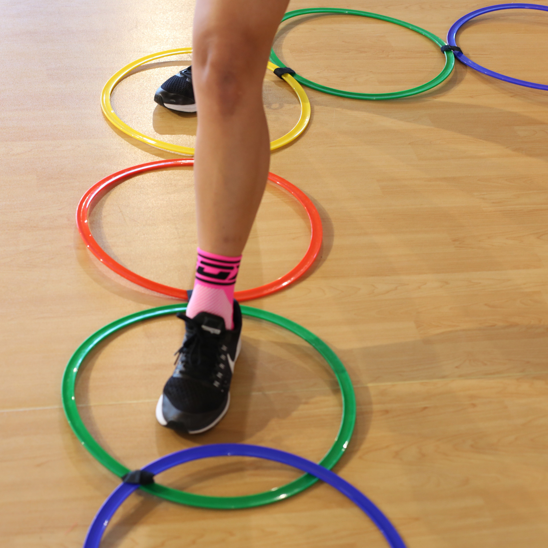 escalera agilidad aros multicolor 8