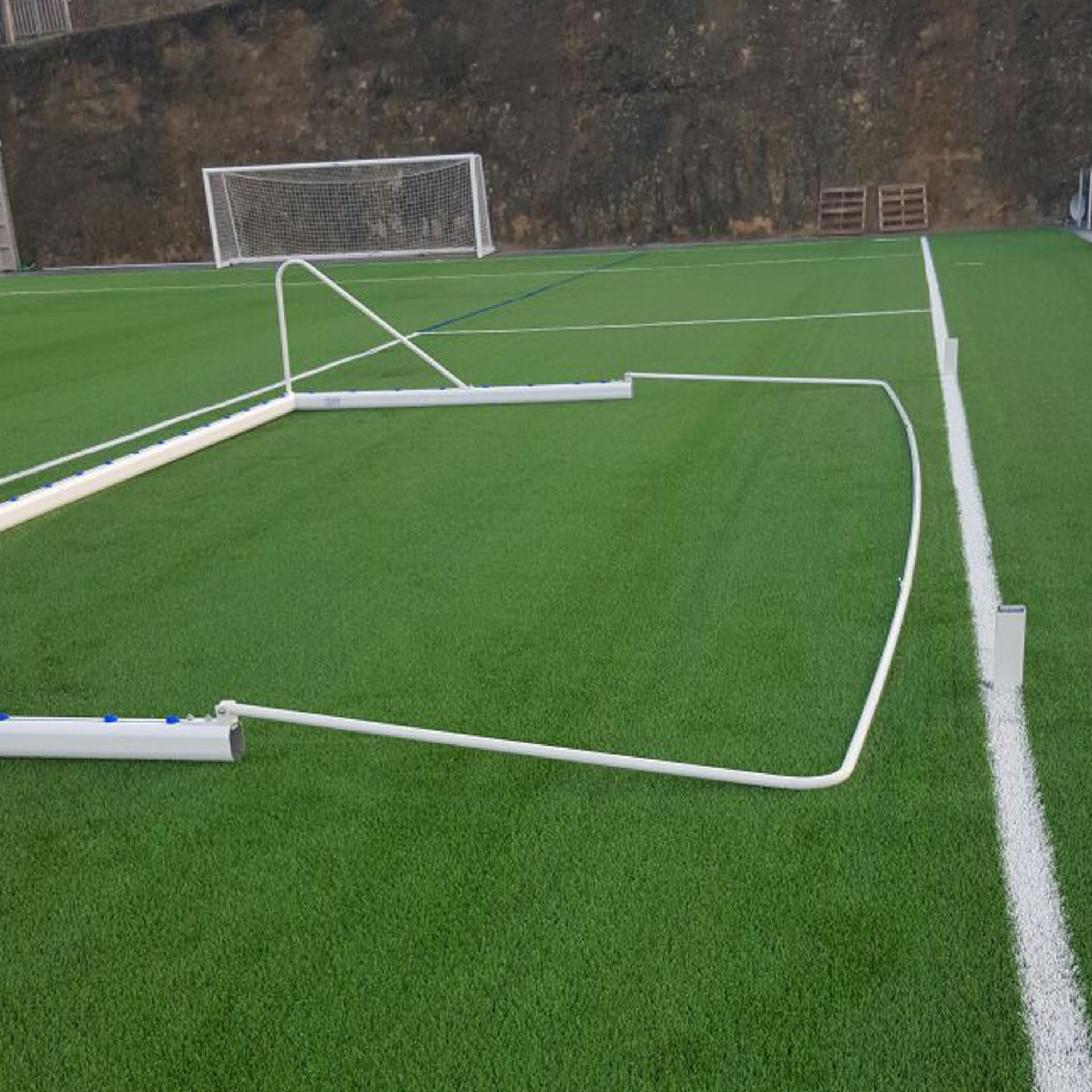 juego de 2 unidades de bases porterias futbol 11recogida red 2