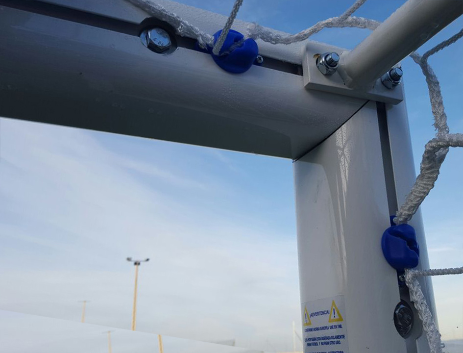 juego porterias (2 unidades) aluminio, futbol 11  120×100 mm trasladables