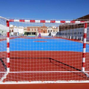porterías futbol sala balonmano trasladables metalicas