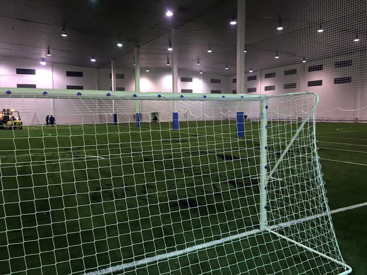 juego porterias reglamentarias futbol 7 (2 unidades), metalicas, fijas, tubo 100 mm.