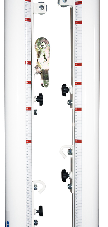 juego postes (2 unidades) multialturas, aluminio, fijos, tubo de 90 mm.