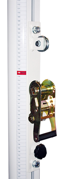 juego postes (2 unidades) multialturas, aluminio, fijos, tubo de 90 mm. 1