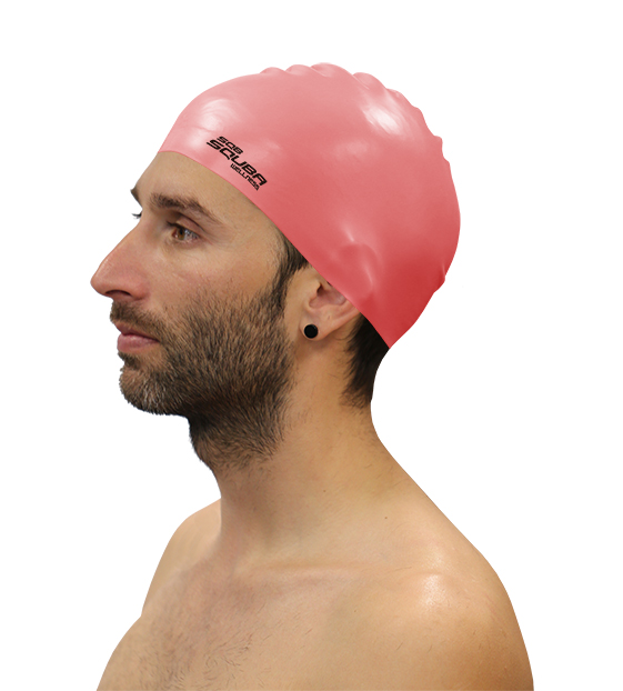 lote 10 gorros natación silicona squba coral