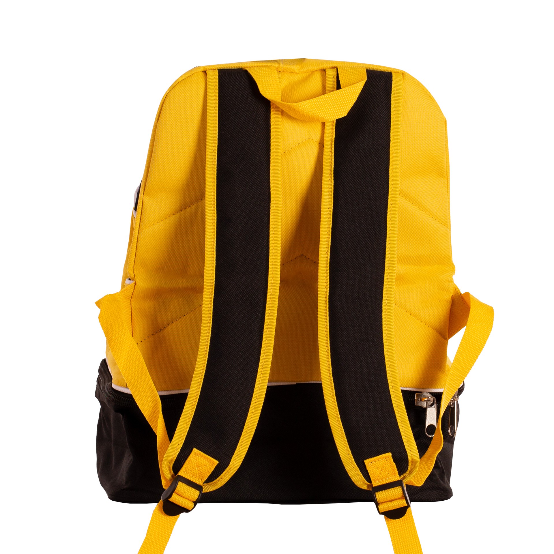 mochila modelo equipo bicolor negro amarillo 1