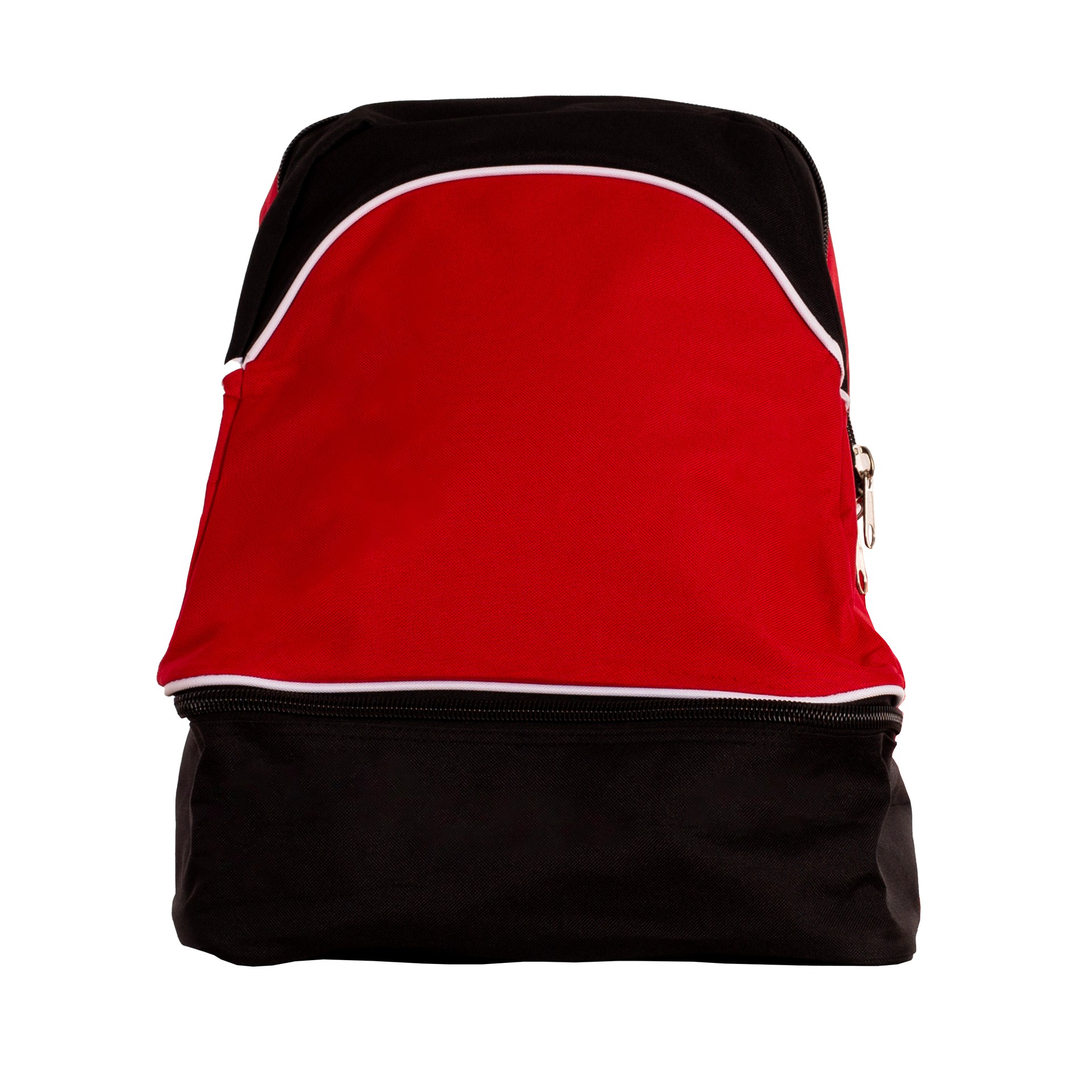 mochila modelo equipo bicolor negro rojo