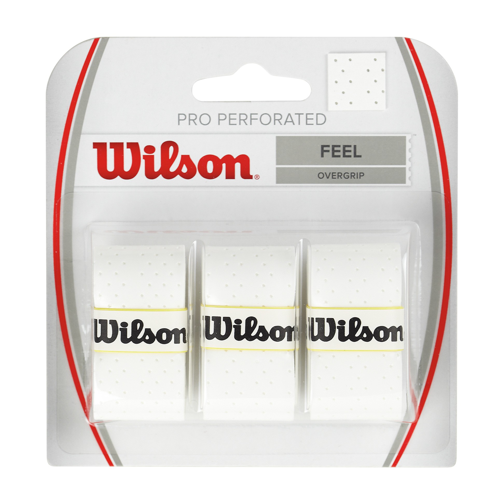pack 3 overgrips wilson blanco pro perforado 1