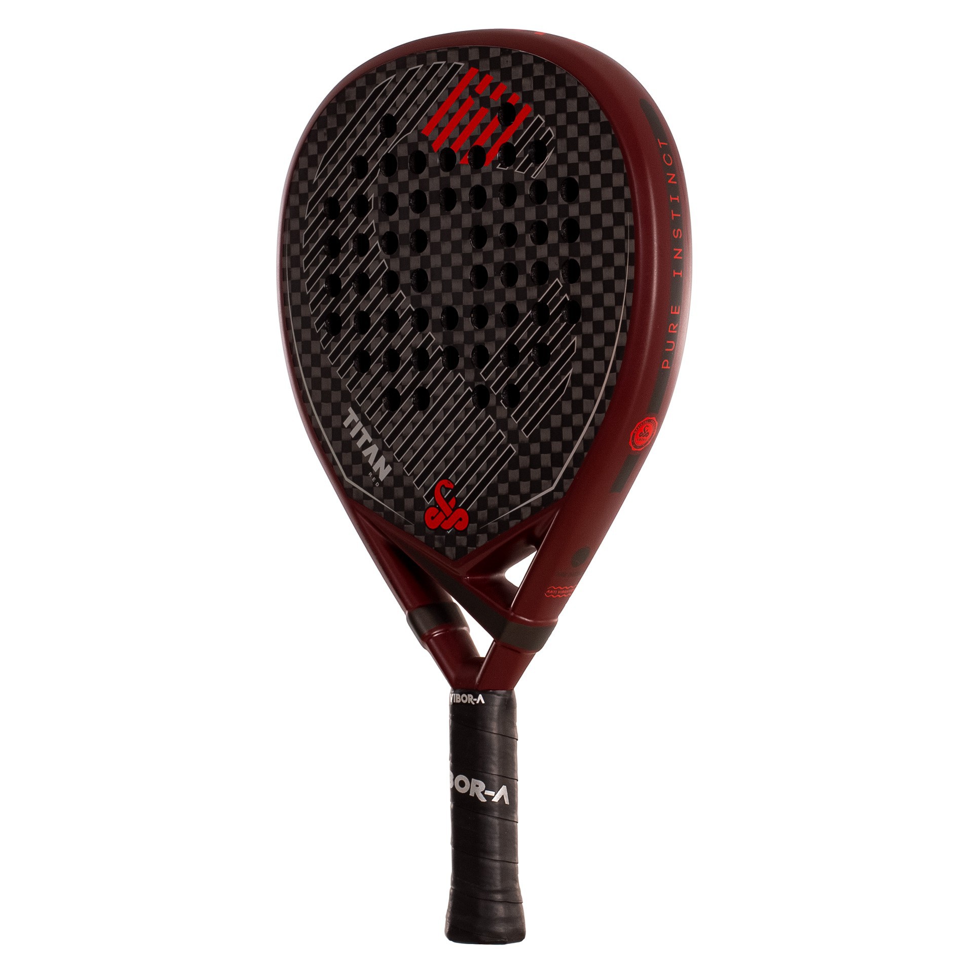 pack pala pádel vibor-a titan 12k red 4