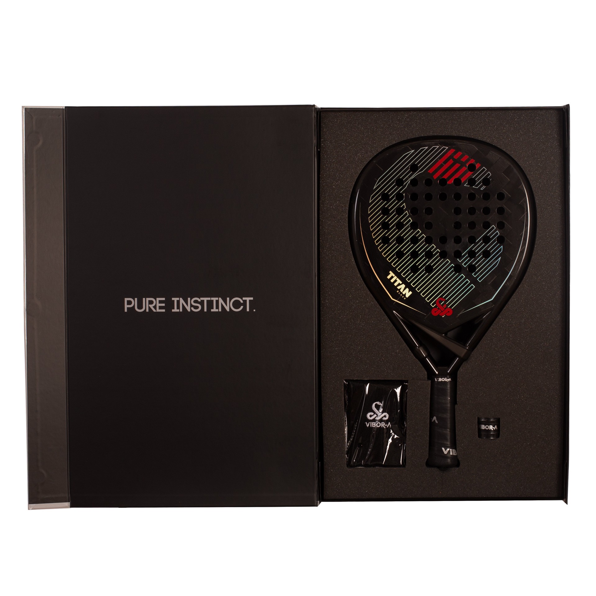 pack pala pádel vibor-a titan 15k black twill 1
