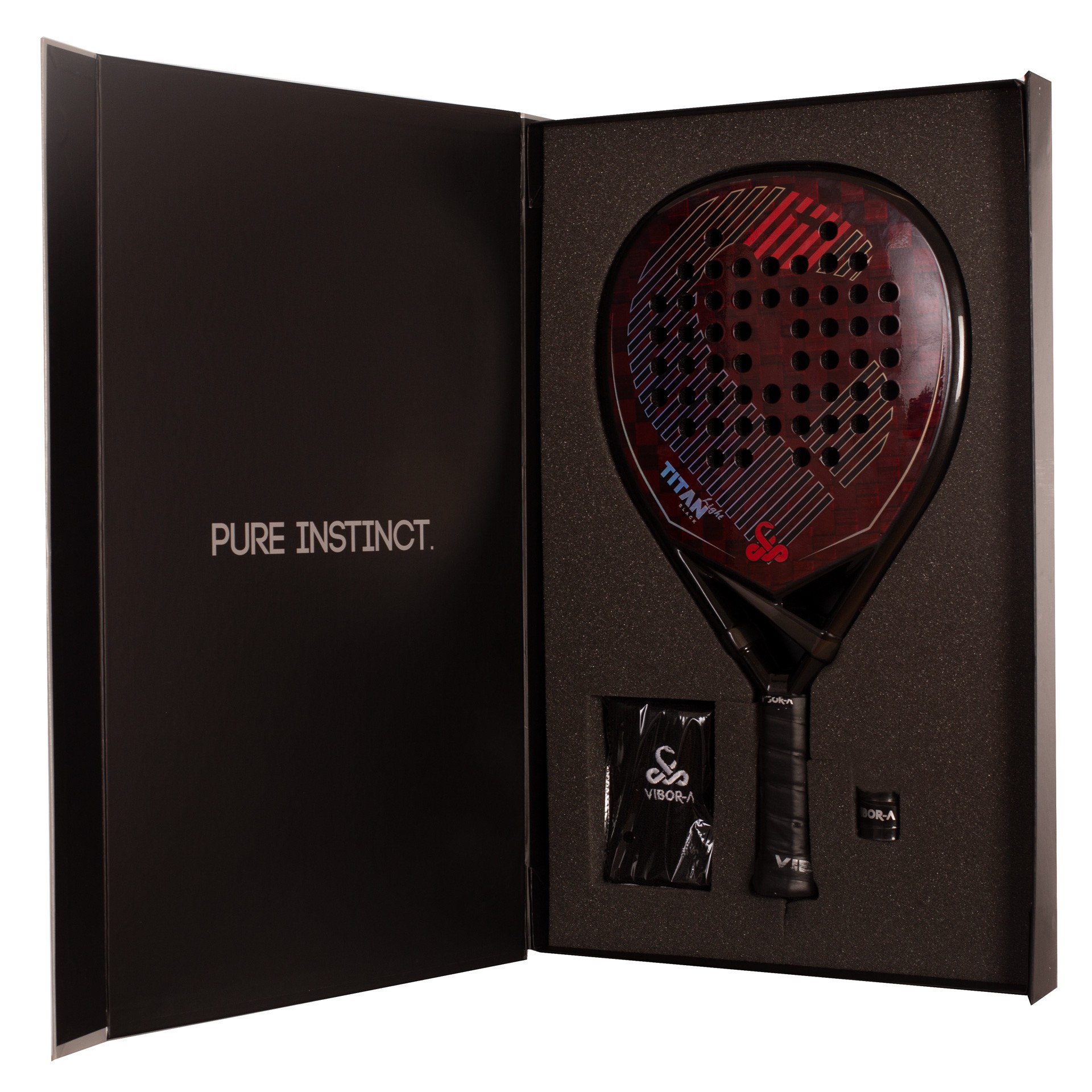 pack pala pádel vibor-a titan black light 1