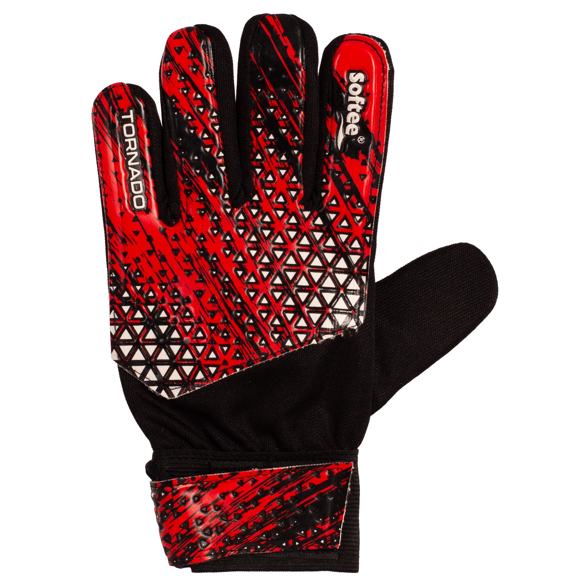 par de guantes de portero softee lunar rojo negro 1
