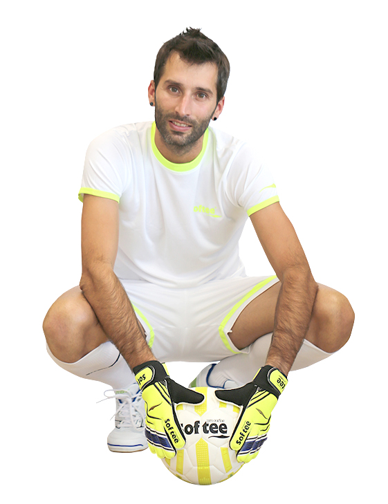 par de guantes portero softee américa amarillo flúor 1